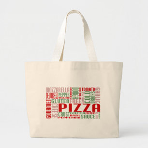 pizza chitChat Large Tote Bag