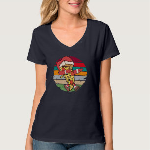 Pizza Christmas Dabbing Santa Crustmas Christmas V T-Shirt