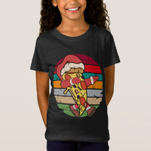 Pizza Christmas Dabbing Santa Crustmas Christmas V T-Shirt