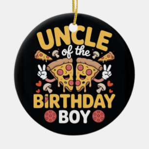 Pizza Christmas, Funny Foodie, White Elephant Gift Ceramic Tree Decoration