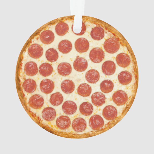 Pizza Christmas Ornament (Back)