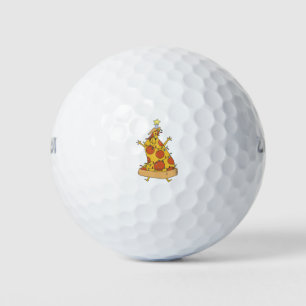 Pizza Christmas Tree - Funny Xmas Food Golf Balls