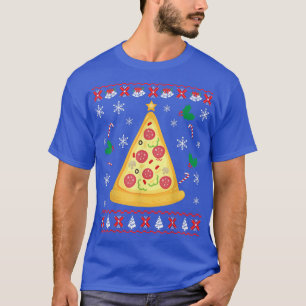 Pizza Christmas Tree Gifts For Men Womenugly Chris T-Shirt