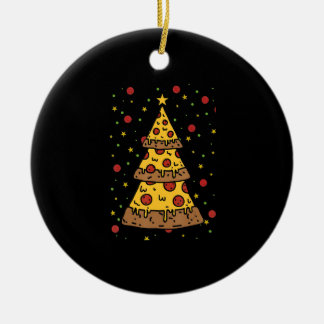pizza christmas tree lights xmas men boys ceramic tree decoration