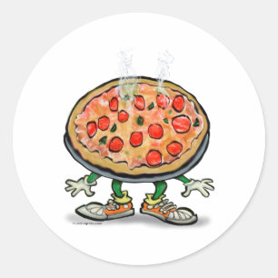 Pizza Classic Round Sticker