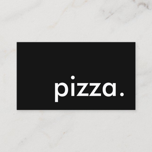pizza. (colour customisable) business card (Front)