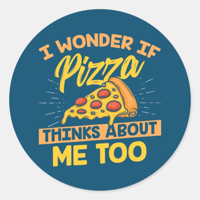 Pizza Cooking Lover Baking Fan Cook Gourmet Slice Classic Round Sticker (Front)