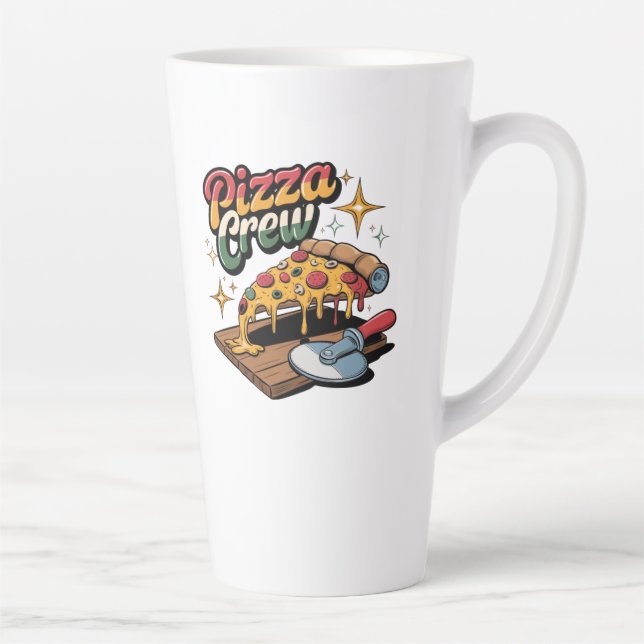 Pizza Crew Latte Mug (Right)