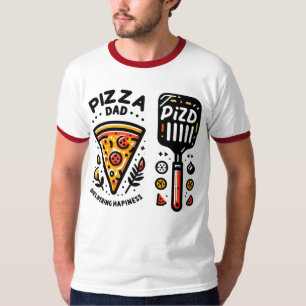 Pizza Dad Delivering Happiness Ringer T-Shirt Desi