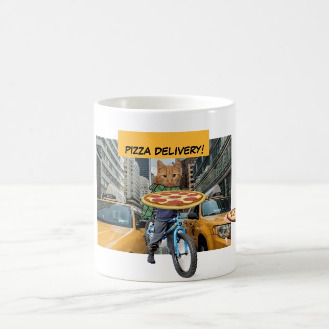 PIZZA DELIVERY! CAT Coffee mugs (Center)