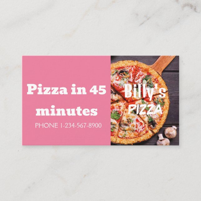 Pizza Delivery Discount Sale Offer Business Card (Front)