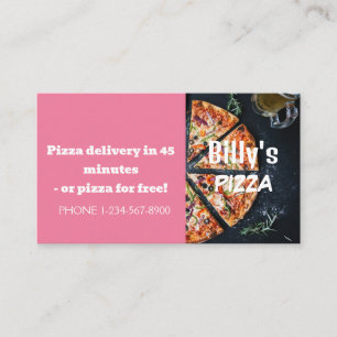 Pizza Delivery Discount Sale Offer Business Card