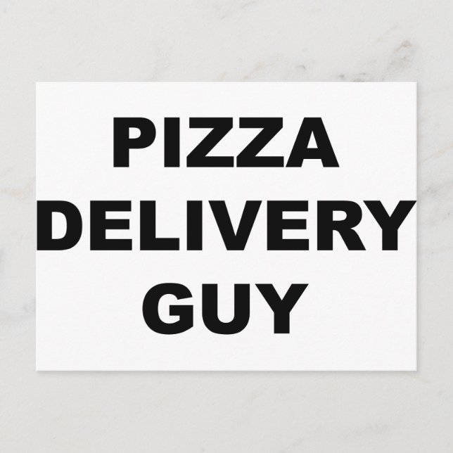 Pizza Delivery Guy Postcard (Front)