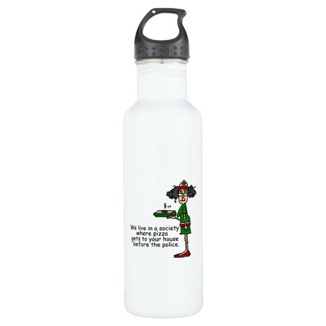 Pizza Delivery Humour 710 Ml Water Bottle (Front)