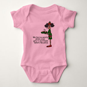 Pizza Delivery Humour Baby Bodysuit