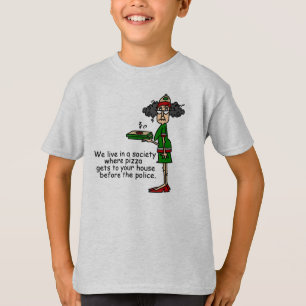 Pizza Delivery Humour T-Shirt