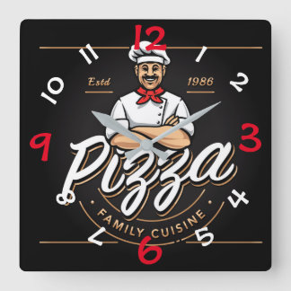Pizza Design Wall Clock with Numbers