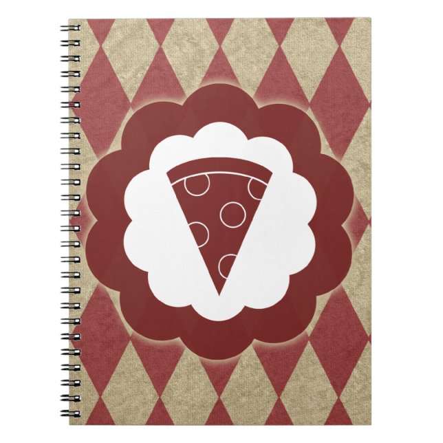pizza diamonds spiral notebook (Front)