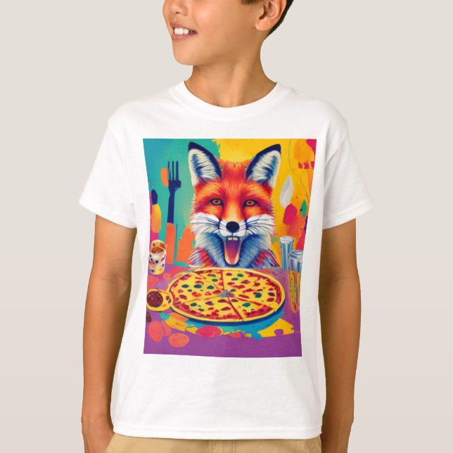 Pizza Dreams - Fox's Favourite Food - Fox's Feast T-Shirt (Front)