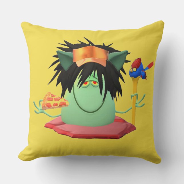 Pizza Eating Monster Cushion (Front)