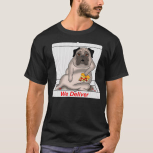 Pizza Eating Pug  T-Shirt