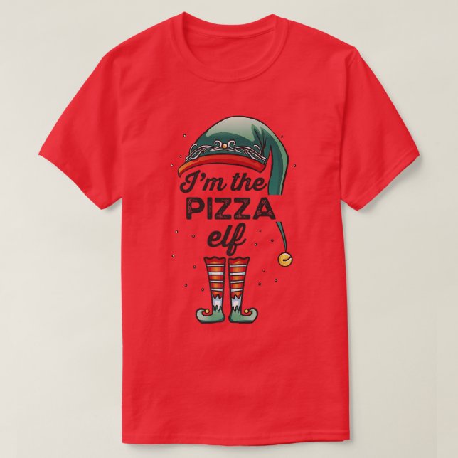 Pizza Elf Group Family Matching Gifts 3174 T-Shirt (Design Front)