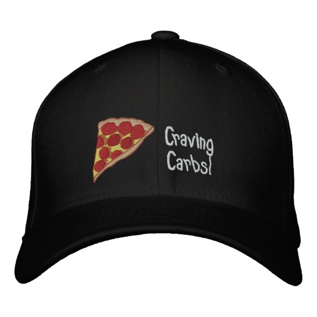 Pizza Embroidered Cap- You Can Edit The Text Hat (Front)