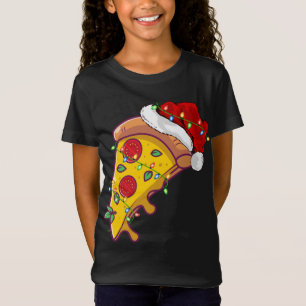 Pizza Fast Food Lover Xmas Santa Hat Pizza Christm T-Shirt