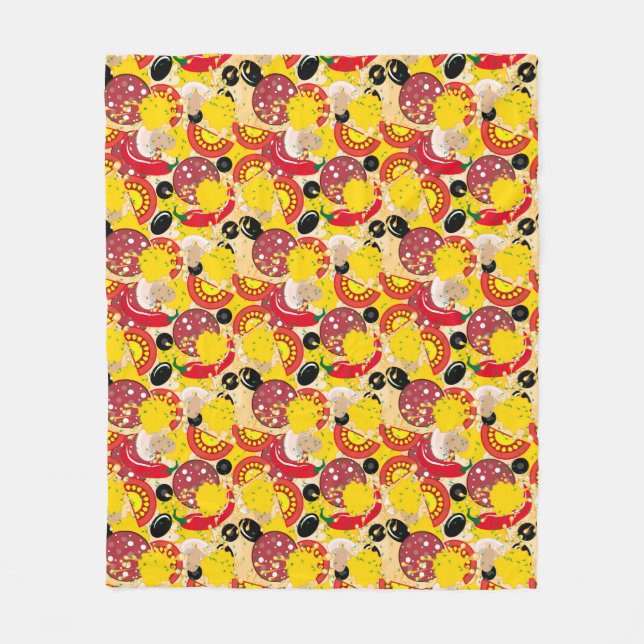 Pizza Fleece Blanket (Front)
