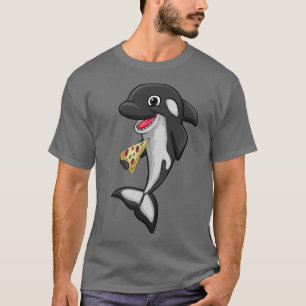 Pizza Food Love Killer Whale Orca Lover Animal Wom T-Shirt