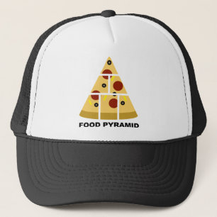 Pizza Food Pyramid Funny Ball Cap Trucker Hat