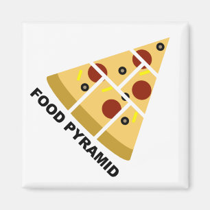 Pizza Food Pyramid Funny Fridge Magnet