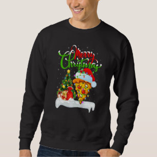 Pizza Food  Xmas Decorations Santa Pizza Christmas Sweatshirt