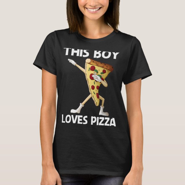 Pizza For Boys Kids Pizza Slice Italian Food T-Shirt (Front)