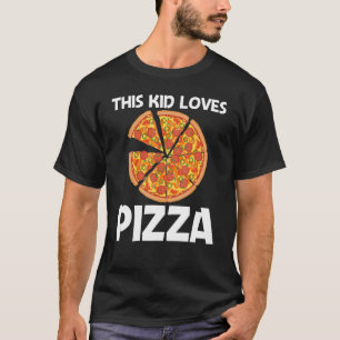 Pizza For Kids Boys Italian Pizza Slice Food T-Shirt