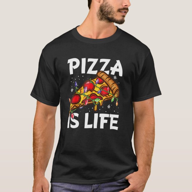 Pizza  For Pizza  Boys Girls Pizza Is Life T-Shirt (Front)