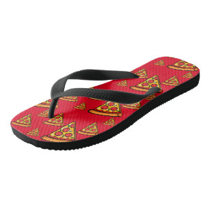 Pizza Friday Design - Adult Flip Flops, Wide Strap Jandals
