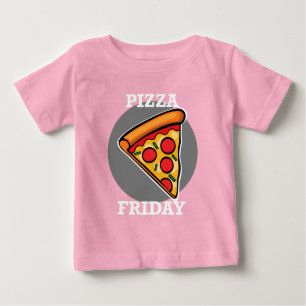 Pizza Friday Design - Baby Fine Jersey T-Shirt