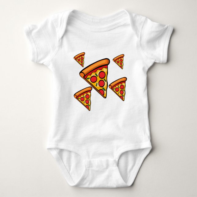Pizza Friday Design - Baby Jersey Bodysuit (Front)