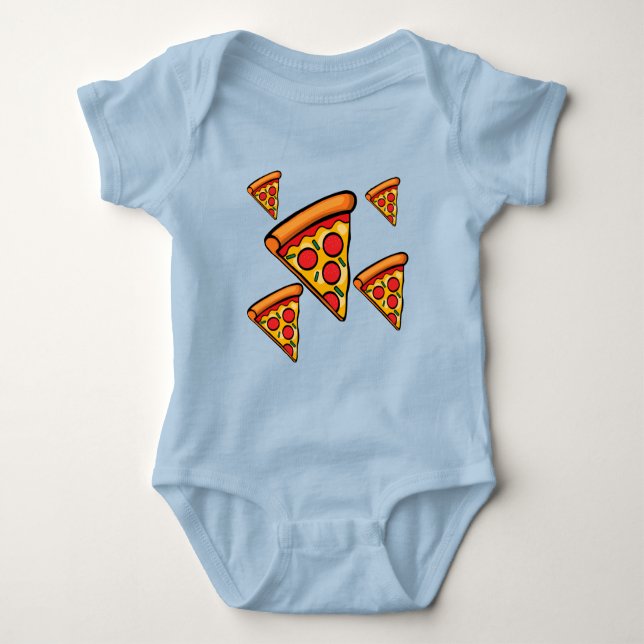 Pizza Friday Design - Baby Jersey Bodysuit (Front)