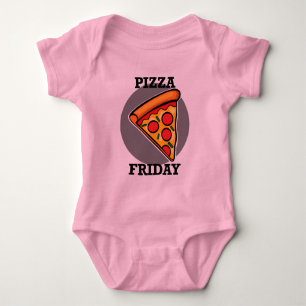 Pizza Friday Design - Baby Jersey Bodysuit