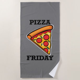 Pizza Friday Design - Beach Towel