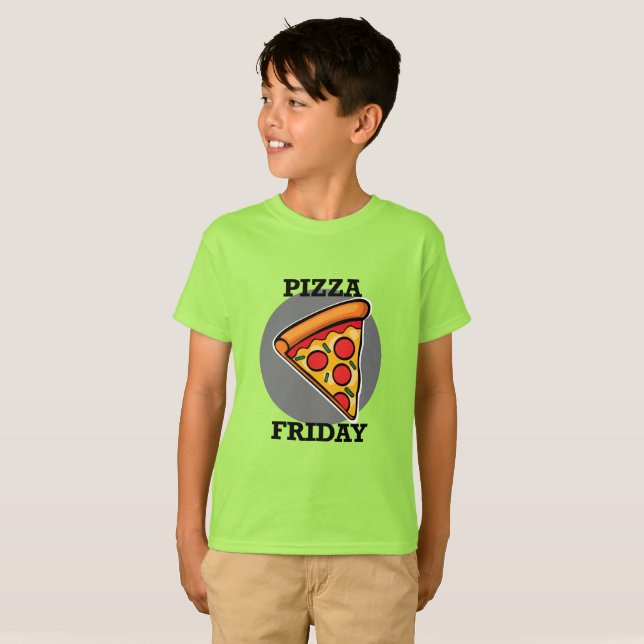 Pizza Friday Design - Kids' Basic T-Shirt (Front Full)