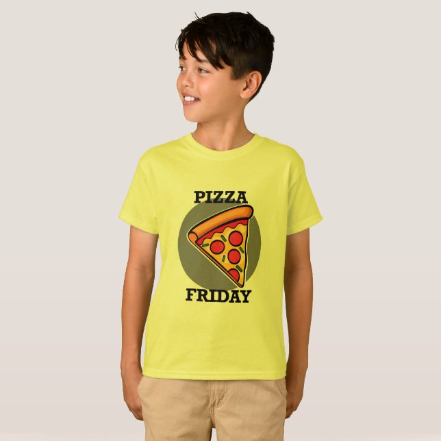 Pizza Friday Design - Kids' Basic T-Shirt (Front Full)
