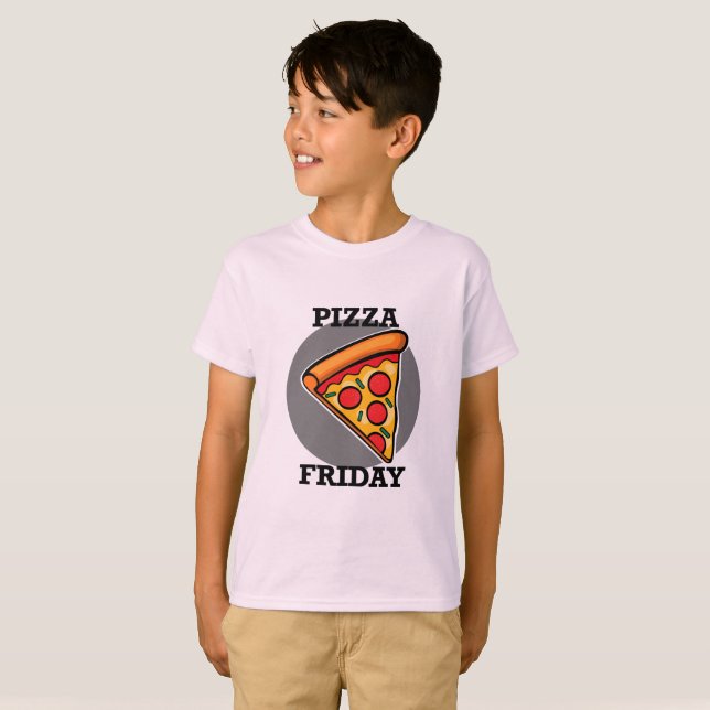 Pizza Friday Design - Kids' Basic T-Shirt (Front Full)