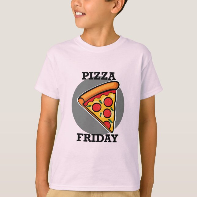 Pizza Friday Design - Kids' Basic T-Shirt (Front)
