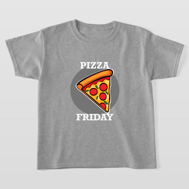 Pizza Friday Design - Kids' Basic T-Shirt (Laydown)