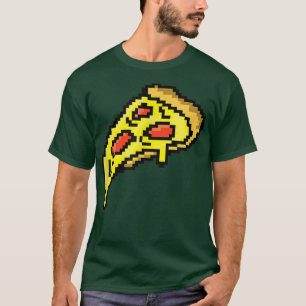 Pizza Funny Fast Food Piel Art Video Gamer Gaming  T-Shirt
