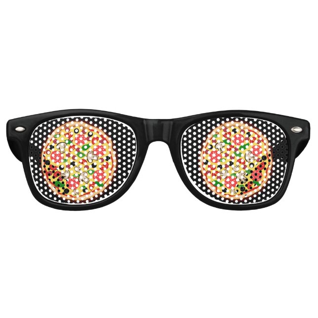 PIZZA FUNNY PARTY SUNGLASSES (Front)