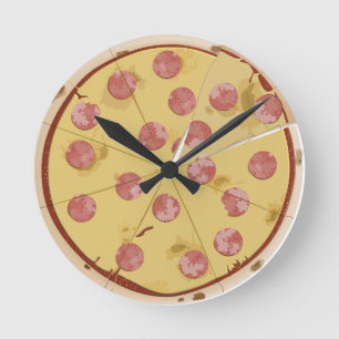 PIZZA funny WALL CLOCK